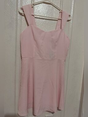 Express Light Pink Sleeveless A-Line Dress